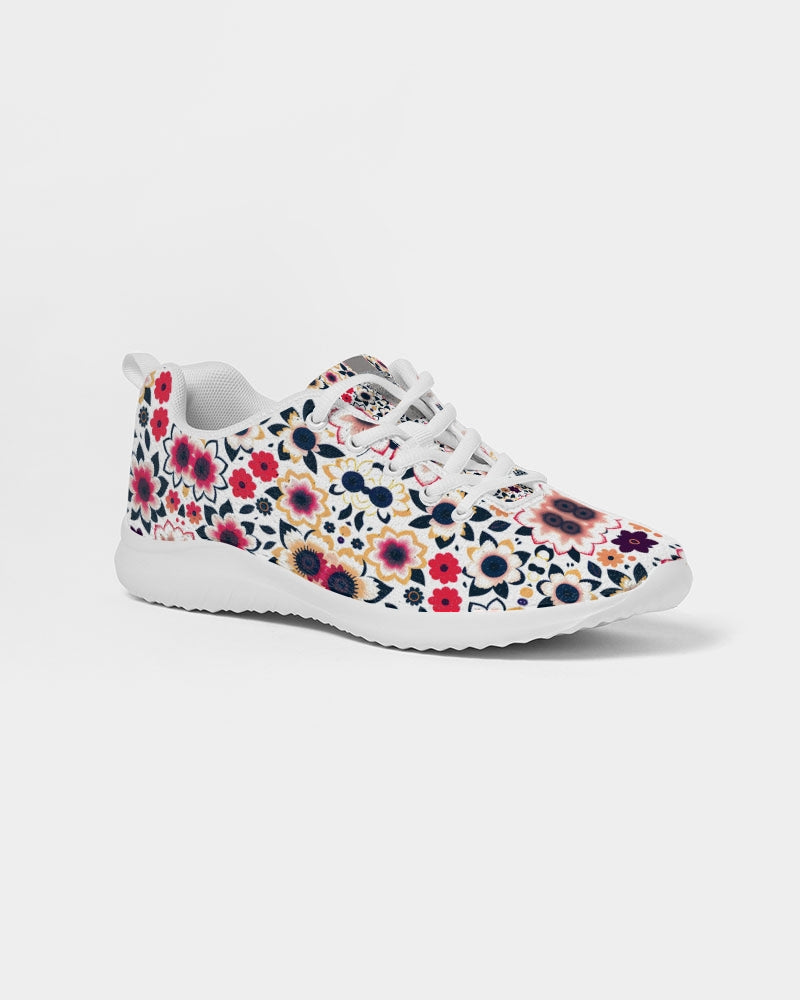 Abstract flower pattern Women's Athletic Shoe