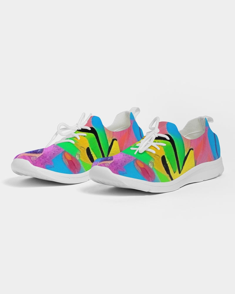 Abstract pattern for shoes Men's Lace Up Flyknit Shoe