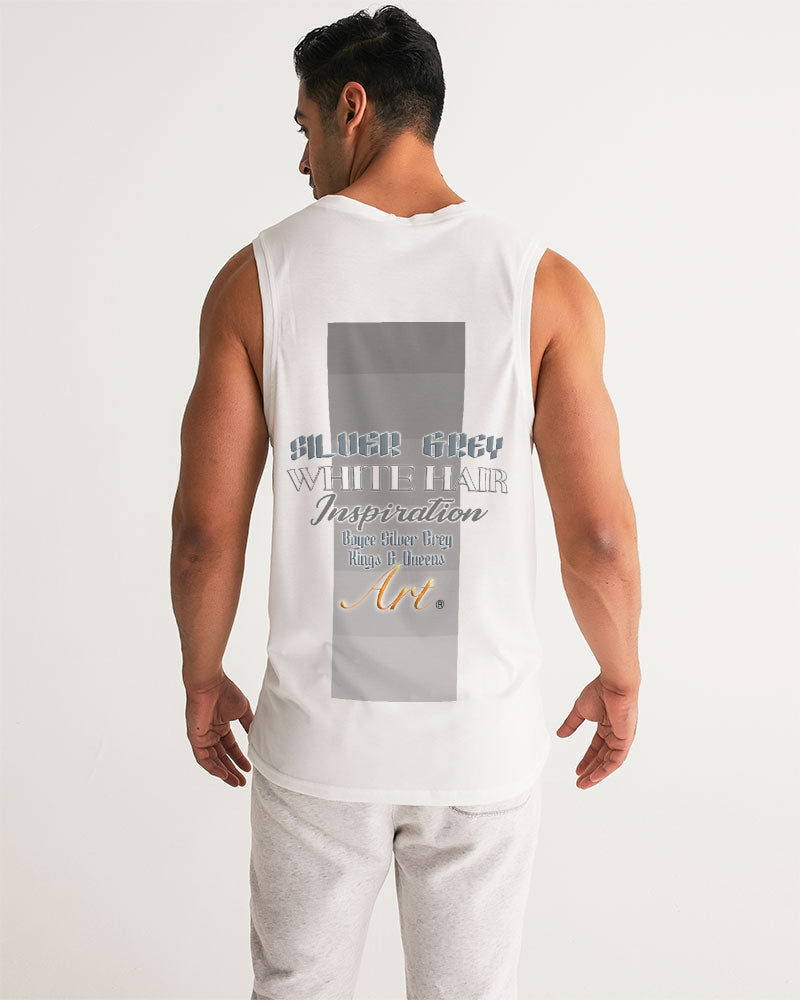 New silver grey Man style Men's All-Over Print Sport Tank