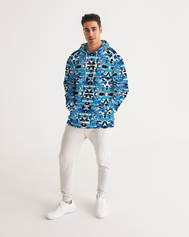 Blue Abstract pattern design Men's Hoodie