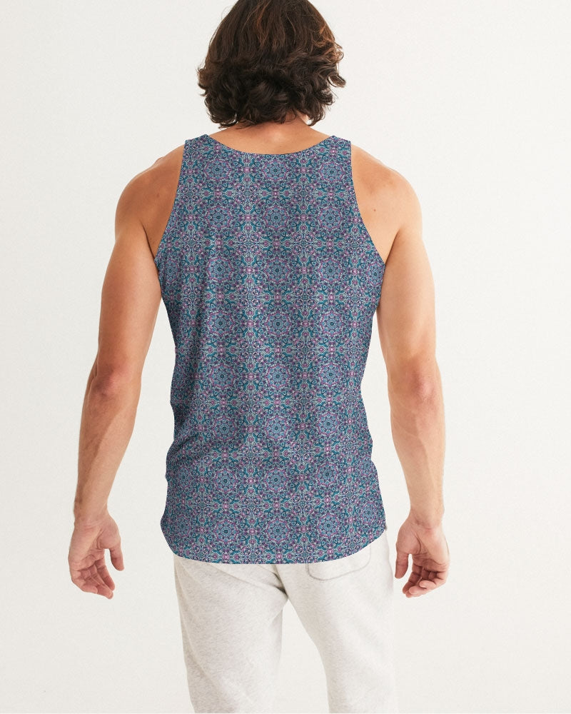 Beautiful mosaic blue pattern Men's Tank