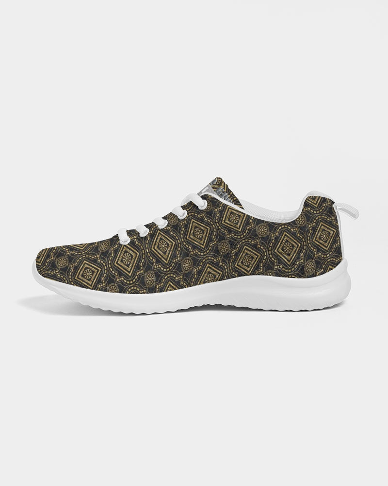 Brown Diamond pattern Men's Athletic Shoe