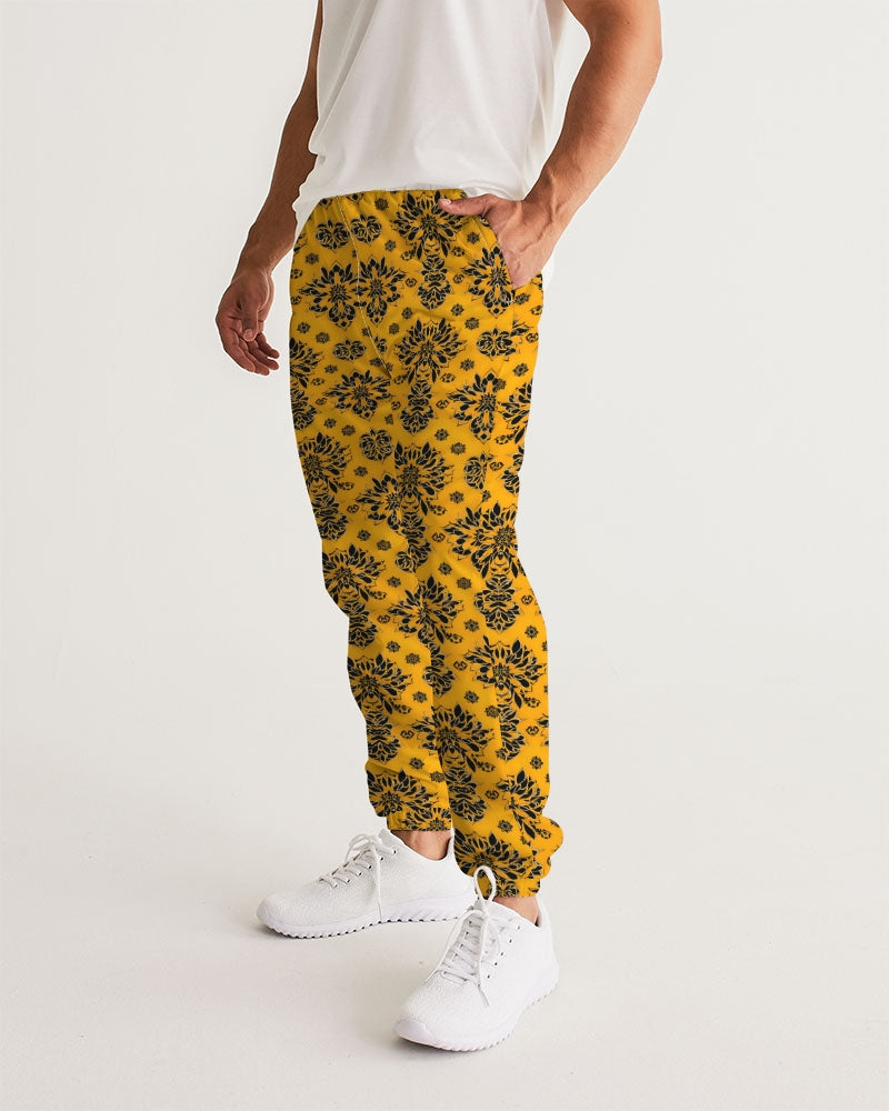 Orange and black royal design Men's Track Pants