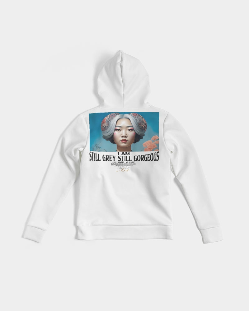 Promoting Asian women with silver grey Women's Hoodie