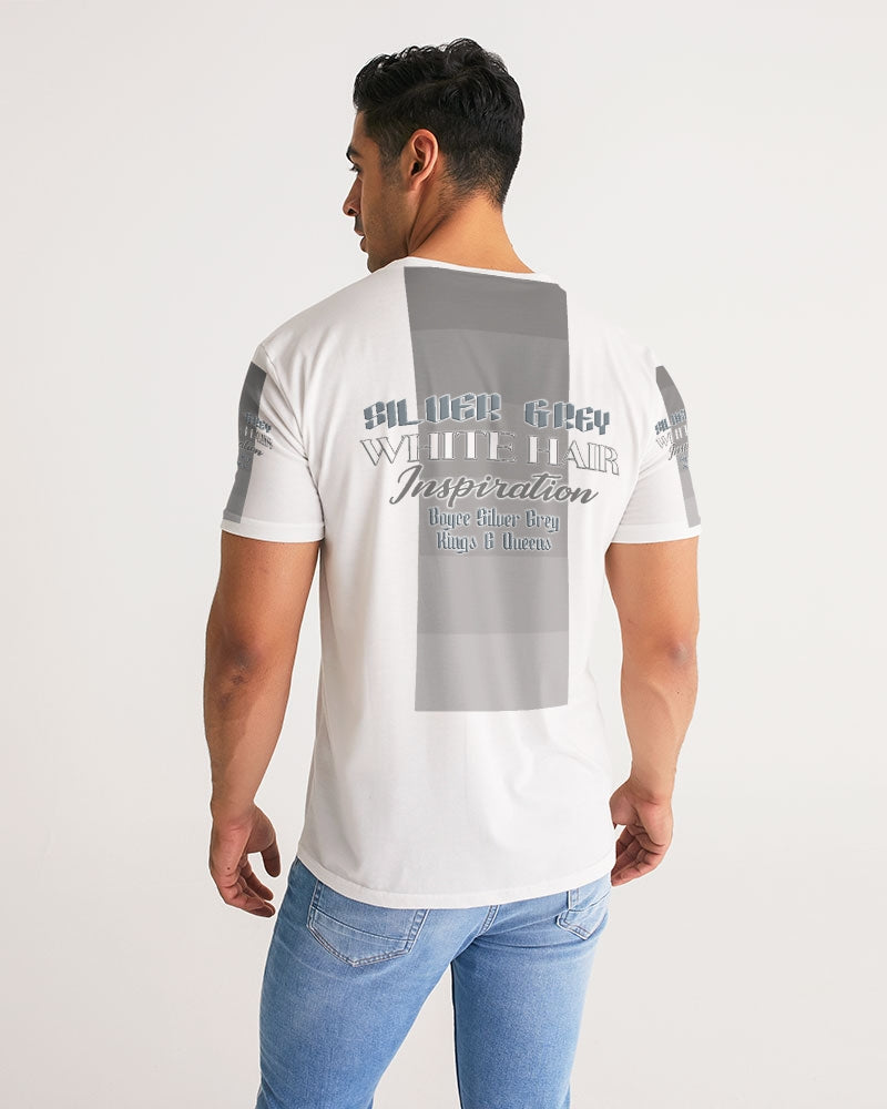 Silver Grey white hair and beard, my style my way Men's Tee