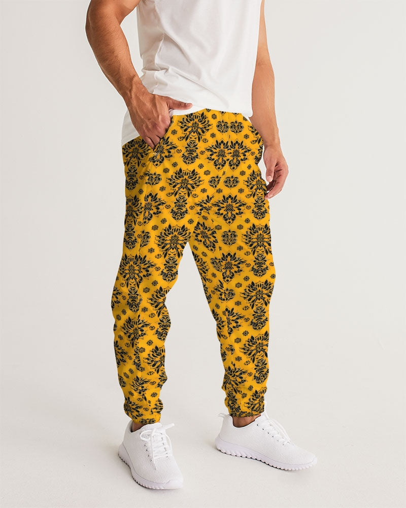 Orange and black royal design Men's Track Pants