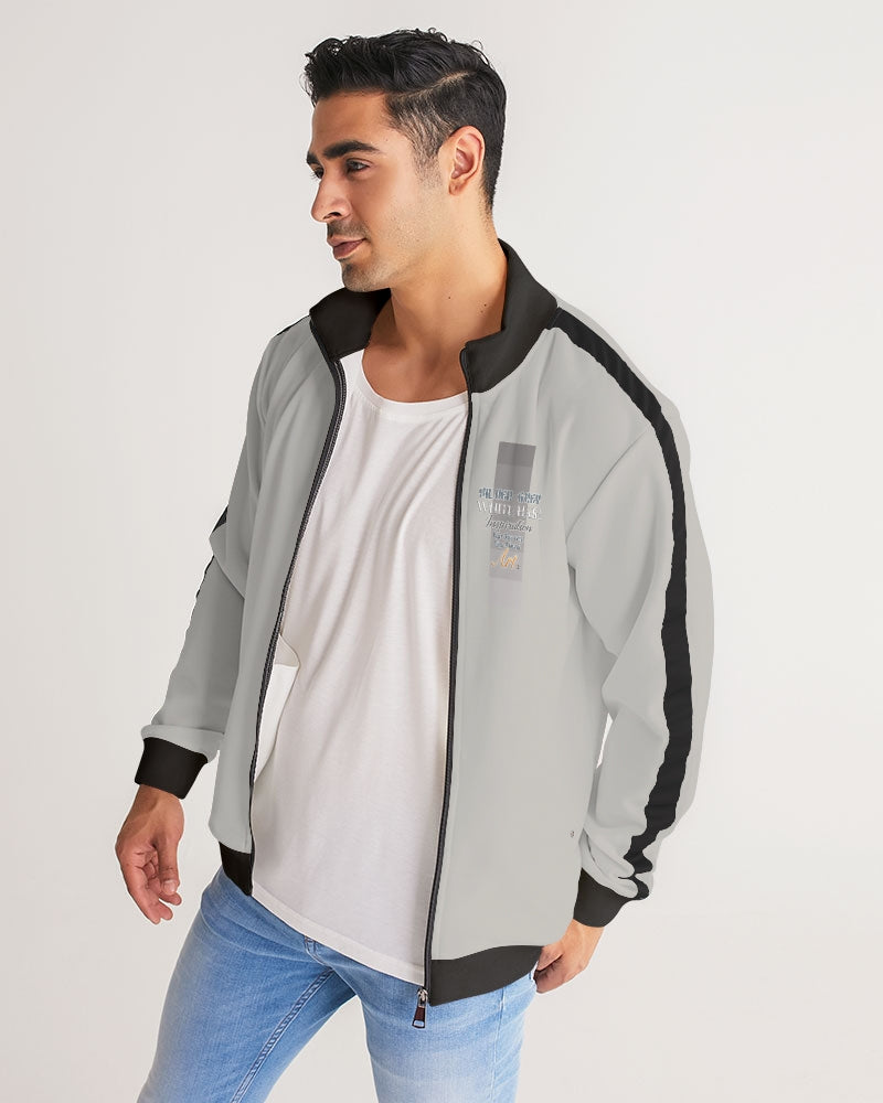 Asian Silverfox Men Men's Stripe-Sleeve Track Jacket