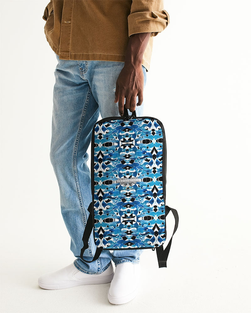 Blue Abstract pattern design Slim Tech Backpack