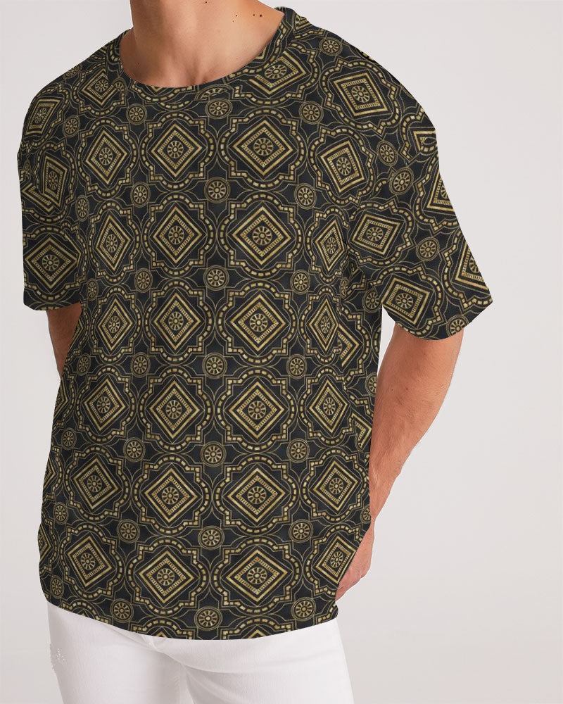 Brown Diamond pattern Men's Premium Heavyweight Tee