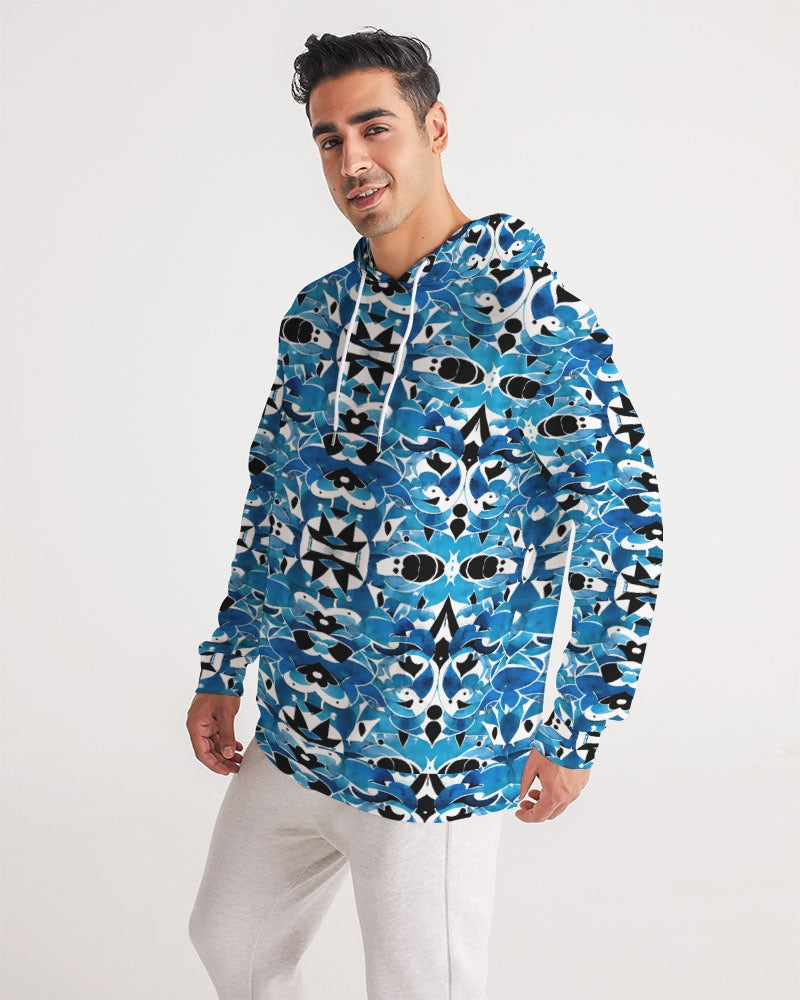 Blue Abstract pattern design Men's Hoodie