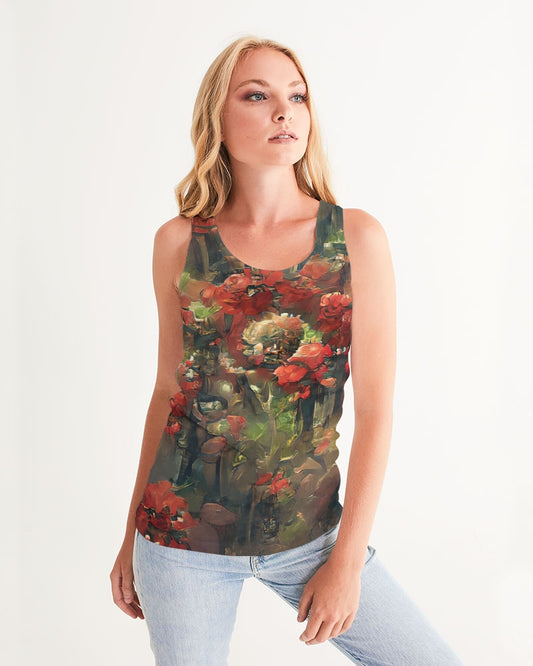 Abstract Rose design Women's Tank