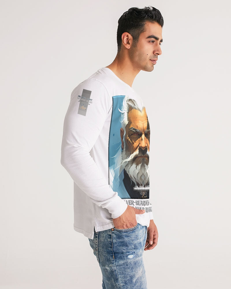 Silver bearded warrior Men's Long Sleeve Tee