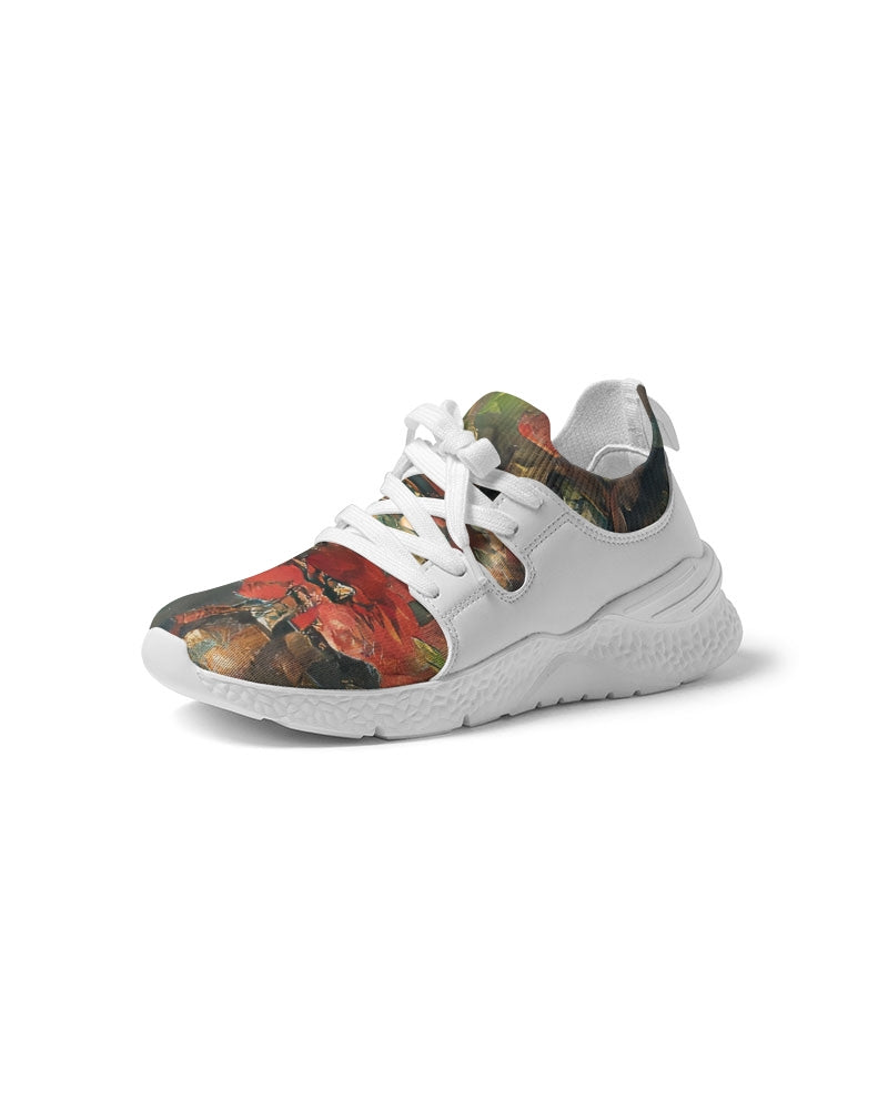 Abstract Rose design Women's Two-Tone Sneaker