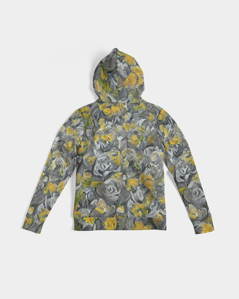 Orange and yellow and grey abstract design of Roses Women's Hoodie