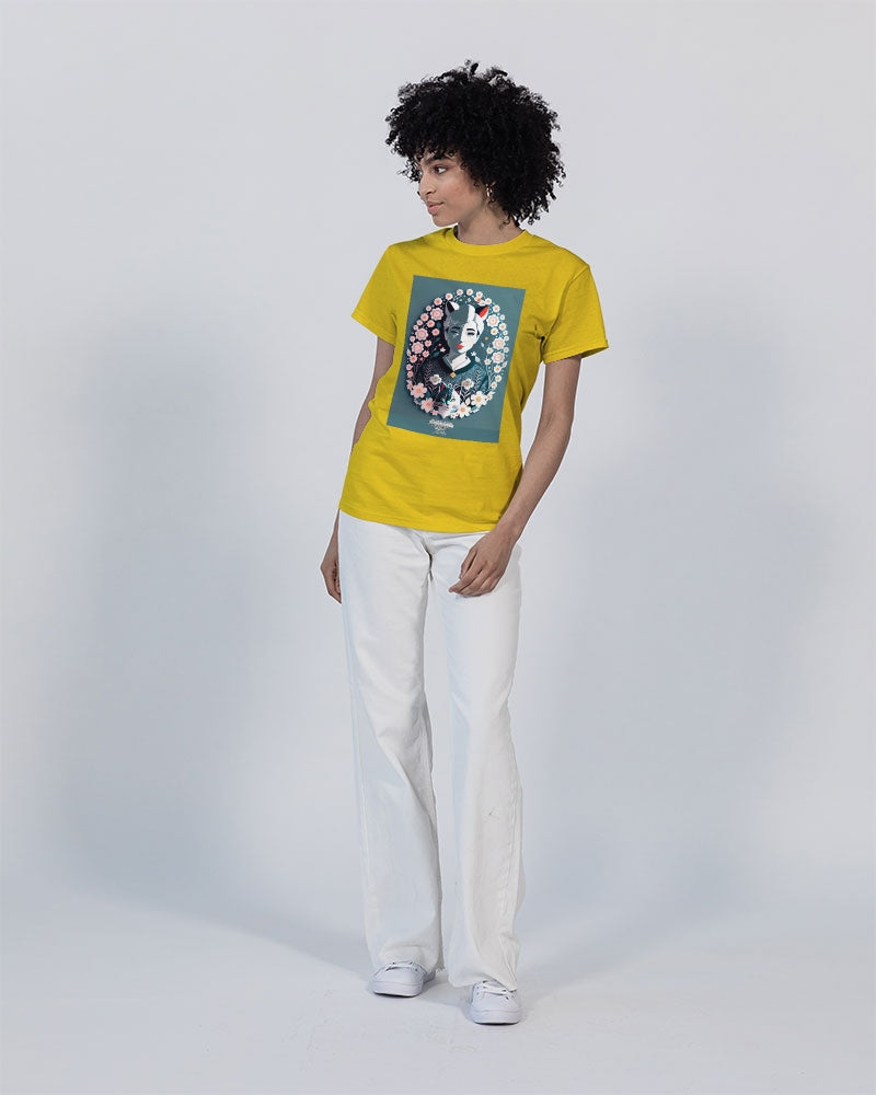 Silverfox flower Unisex Heavy Cotton T-Shirt | Gildan