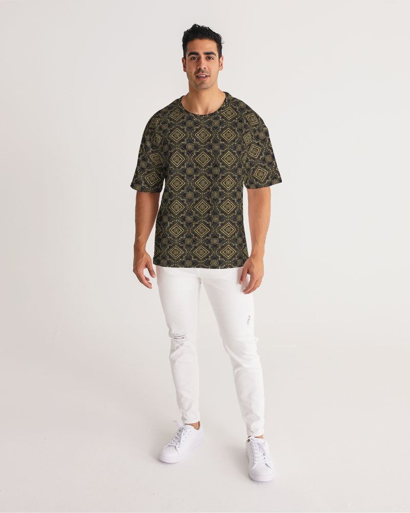 Brown Diamond pattern Men's Premium Heavyweight Tee