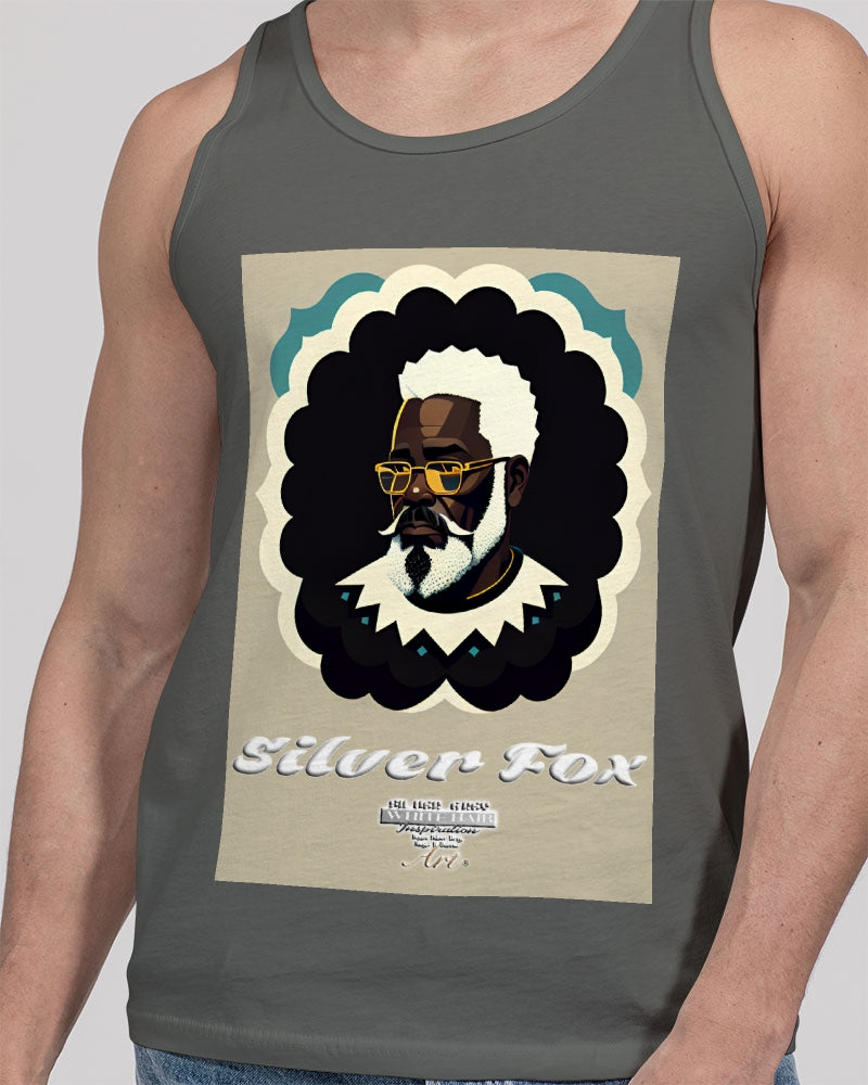 Black gentleman Silverfox Unisex Jersey Tank | Bella + Canvas