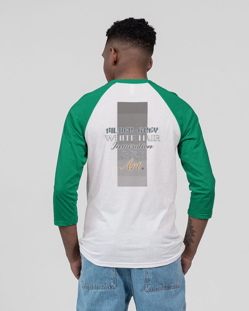 Silver bearded warrior Unisex Three-Quarter Sleeve Baseball Tee | Bella + Canvas