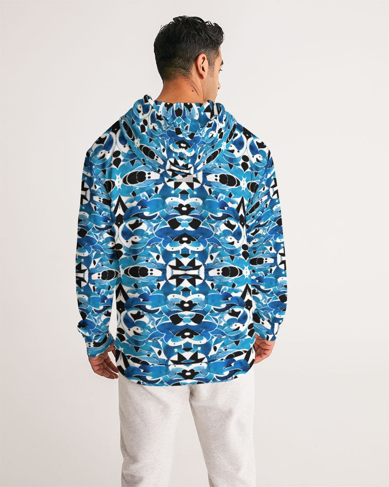 Blue Abstract pattern design Men's Hoodie