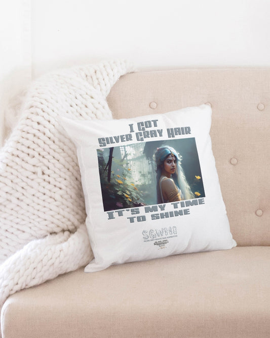 Indian sister to shine Throw Pillow Case 18"x18"