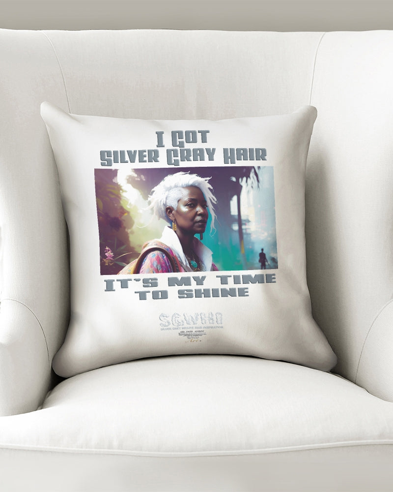 Black sister time to shine Throw Pillow Case 16"x16"