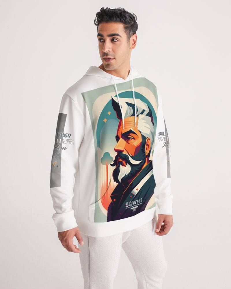 New silver grey Man style Men's All-Over Print Hoodie