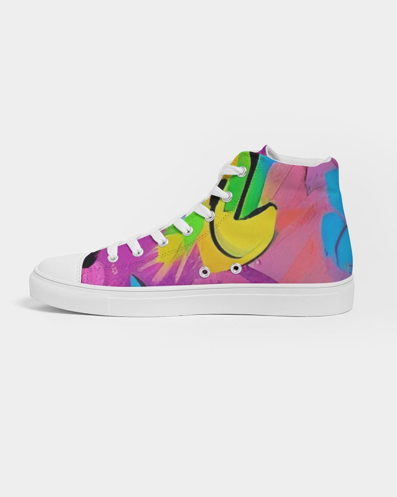 Abstract pattern for shoes Men's Hightop Canvas Shoe