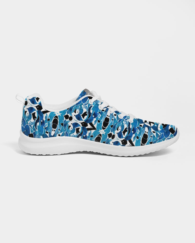 Blue Abstract pattern design Men's Athletic Shoe