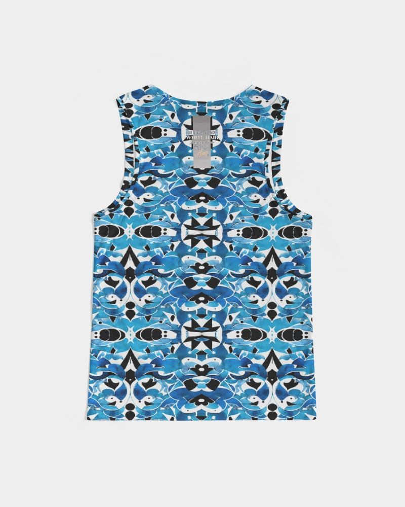 Blue Abstract pattern design Men's Sports Tank