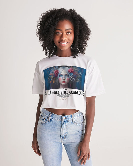 I am Still Grey Still Gorgeous Women's Lounge Cropped Tee