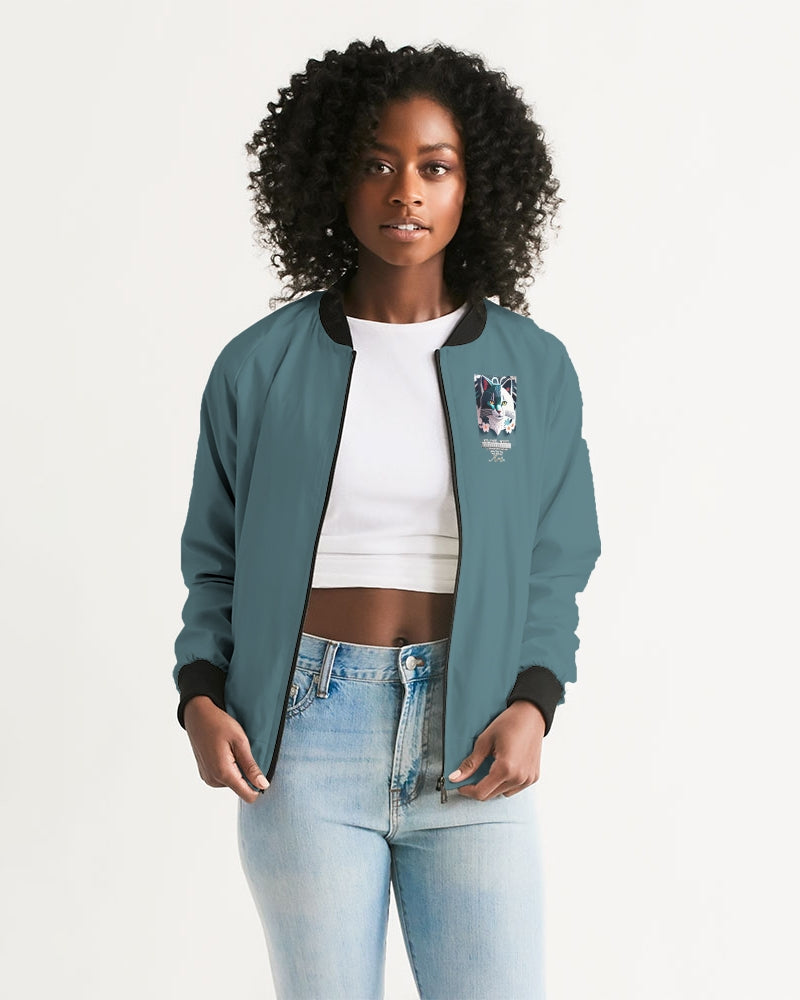 Silverfox flower Women's Bomber Jacket