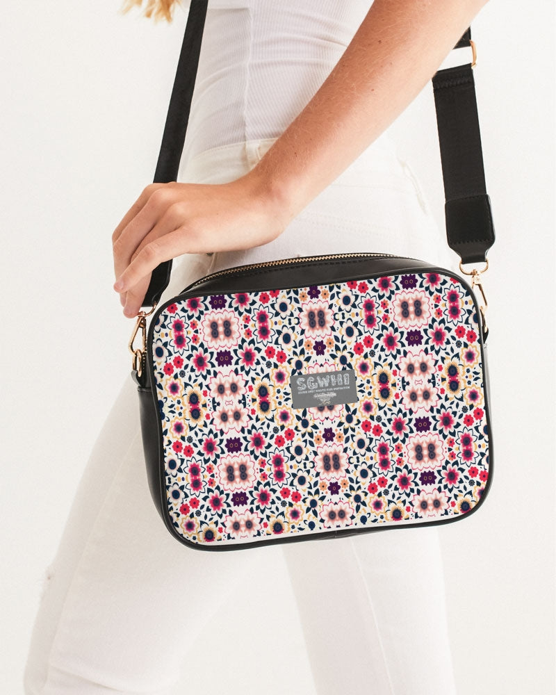 Abstract flower pattern Crossbody Bag