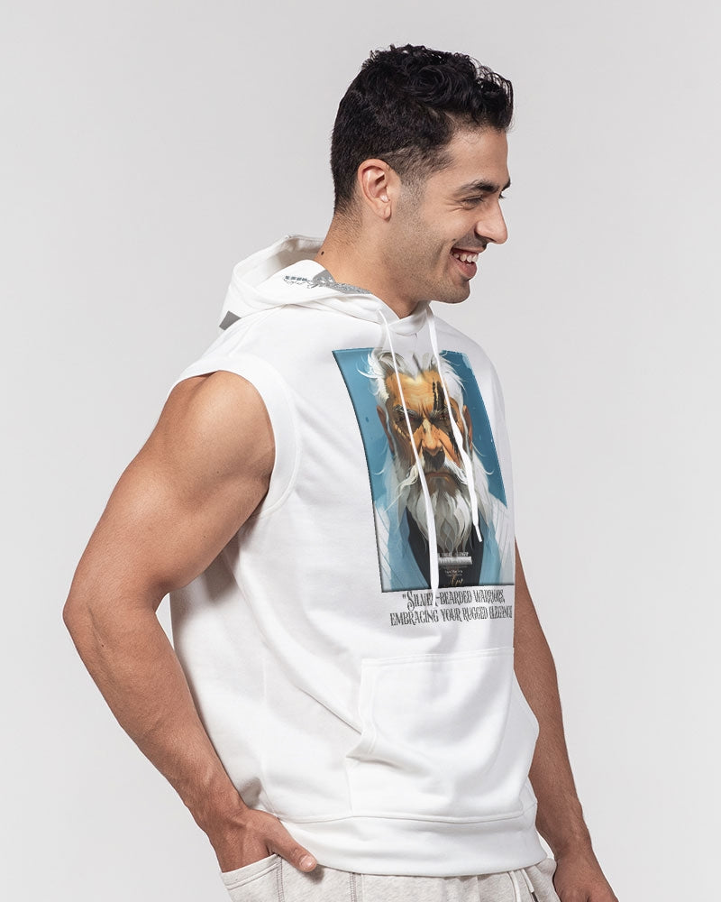 Silver bearded warrior Men's Premium Heavyweight Sleeveless Hoodie