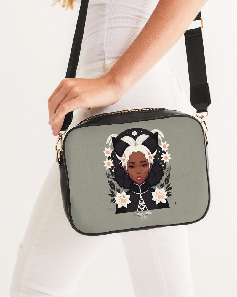 Nubian girl silver fox Crossbody Bag