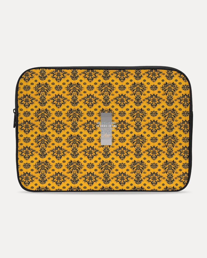 Orange and black roll pattern design Laptop Sleeve