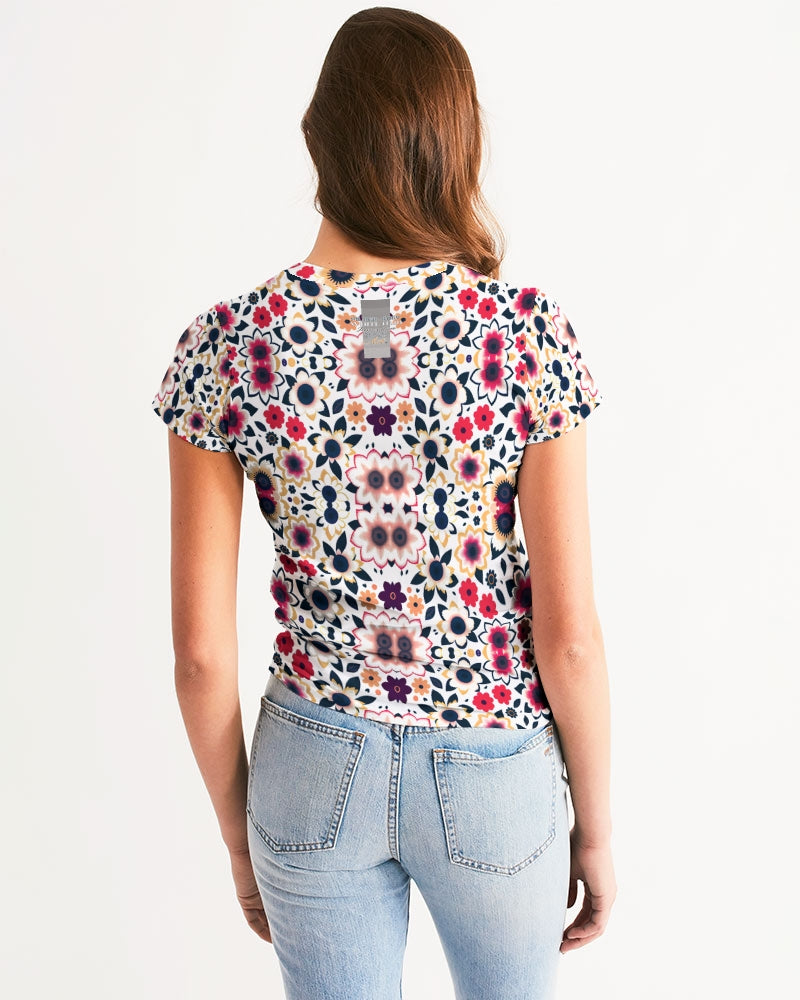 Abstract flower pattern Women's All-Over Print Tee