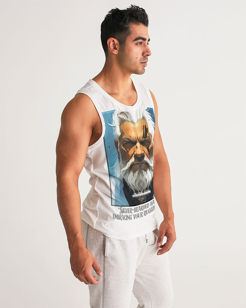 Silver bearded warrior Men's Sports Tank