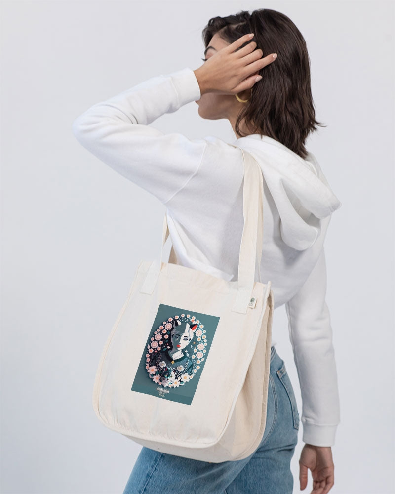 Silverfox flower Organic Cotton Canvas Market Tote | Econscious