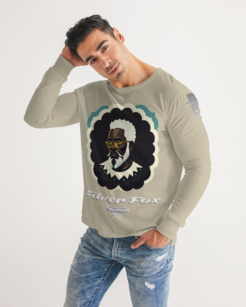 Black gentleman Silverfox Men's Long Sleeve Tee