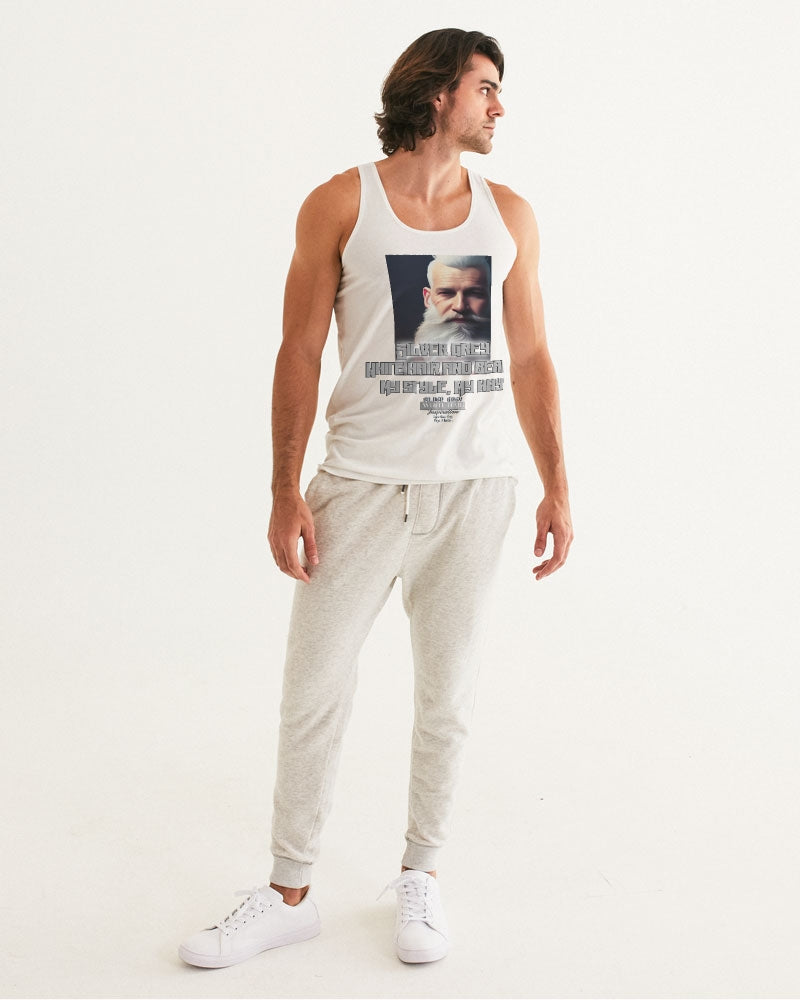 Silver Grey white hair and beard, my style my way Men's Tank