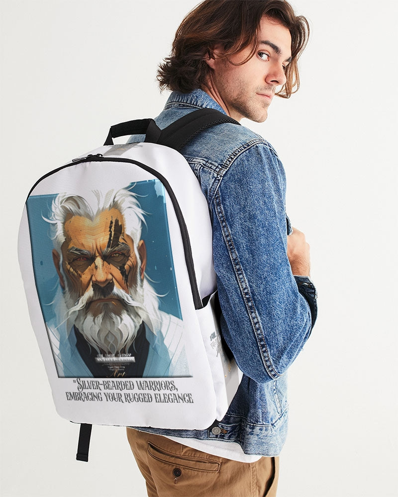 Silver bearded warrior Large Backpack