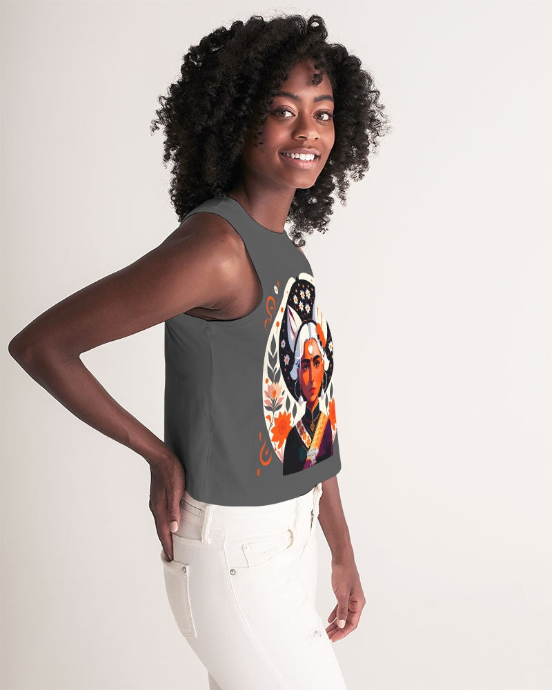 Indian Silver fox Women's Cropped Tank