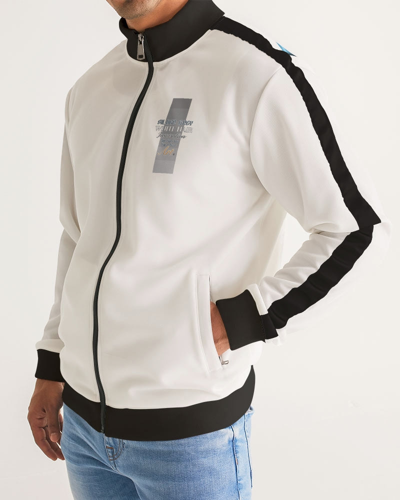 Silver bearded warrior Men's Stripe-Sleeve Track Jacket