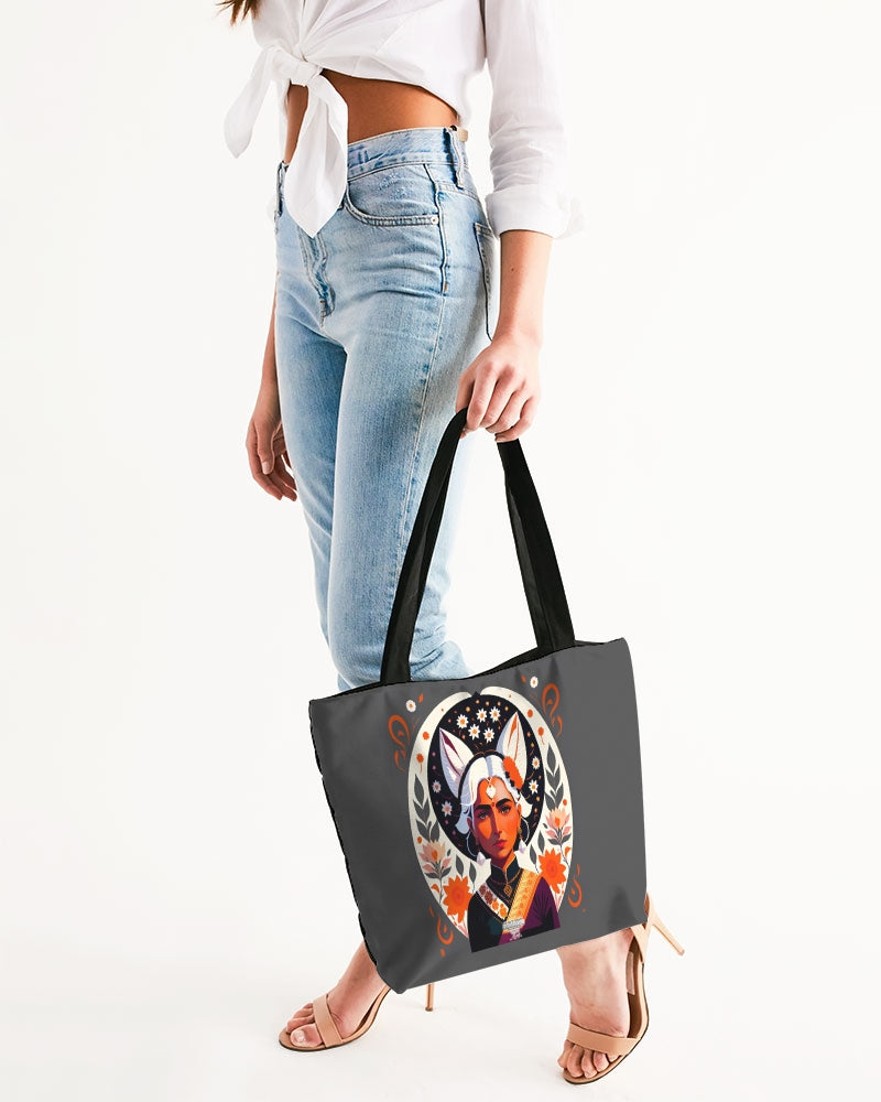 Indian Silver fox Canvas Zip Tote