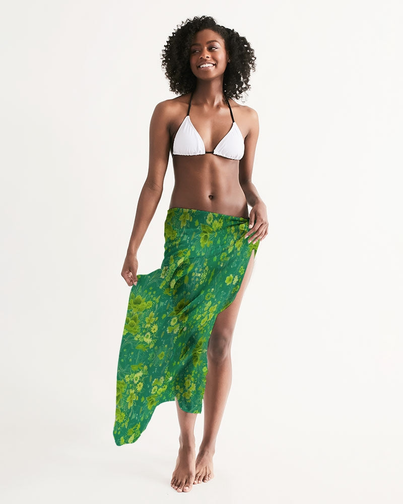 Green lush Repeat pattern Swim Cover Up