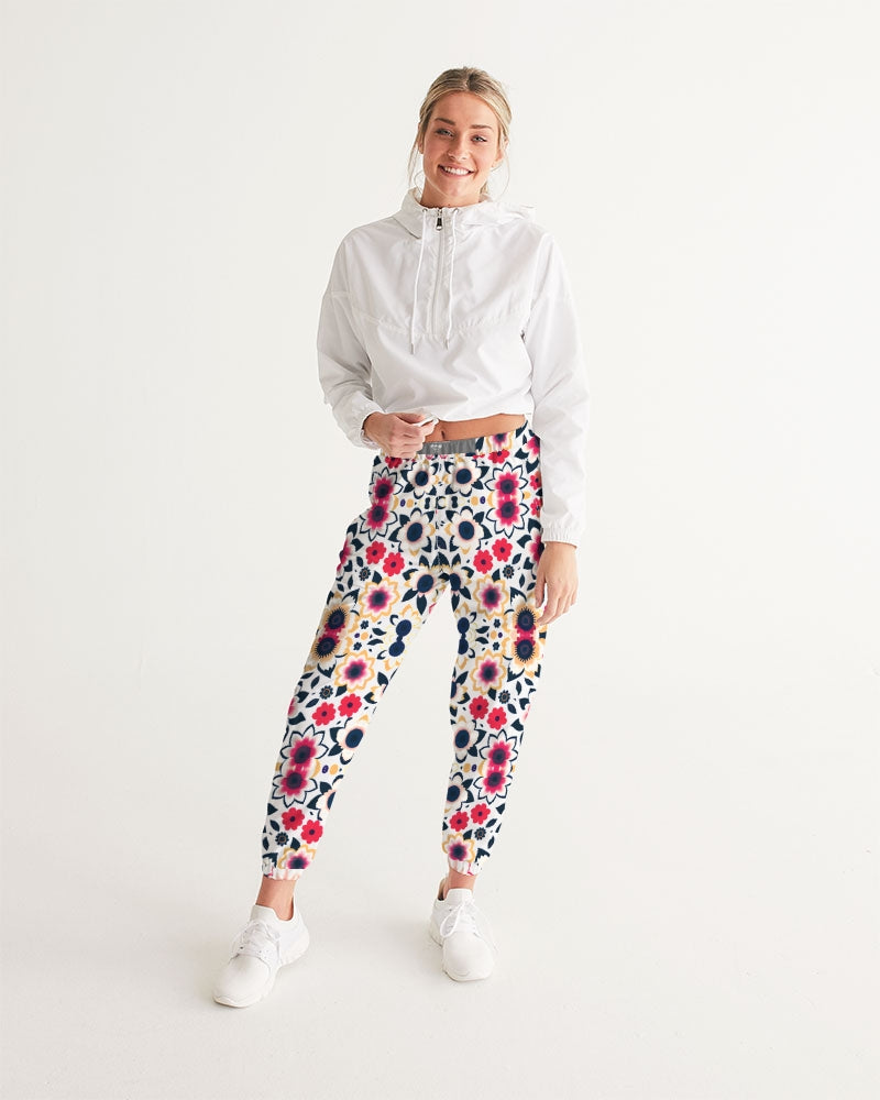 Abstract flower pattern Women's All-Over Print Track Pants