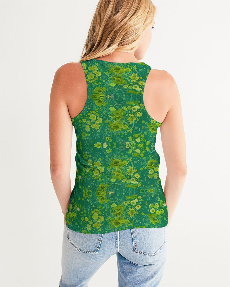 Green lush Repeat pattern Women's Tank