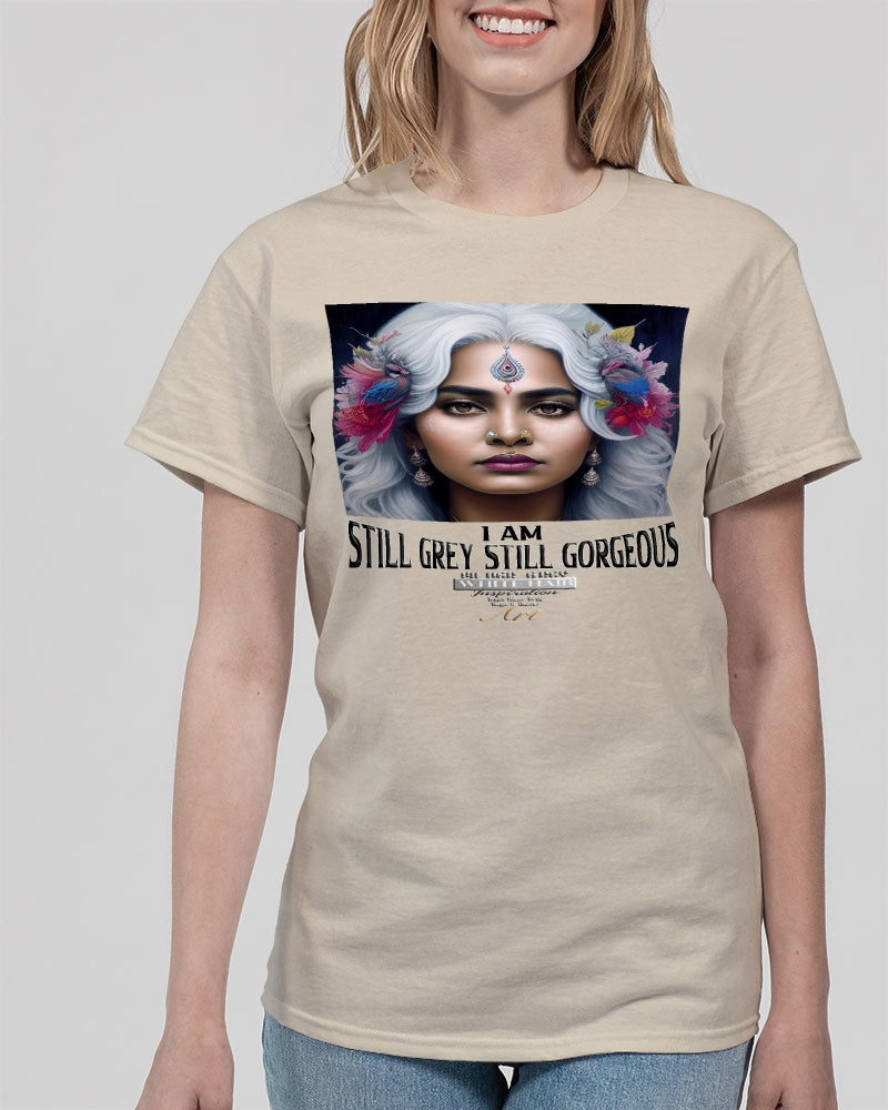 Promoting Indian women with silver grey hair Unisex Ultra Cotton T-Shirt | Gildan