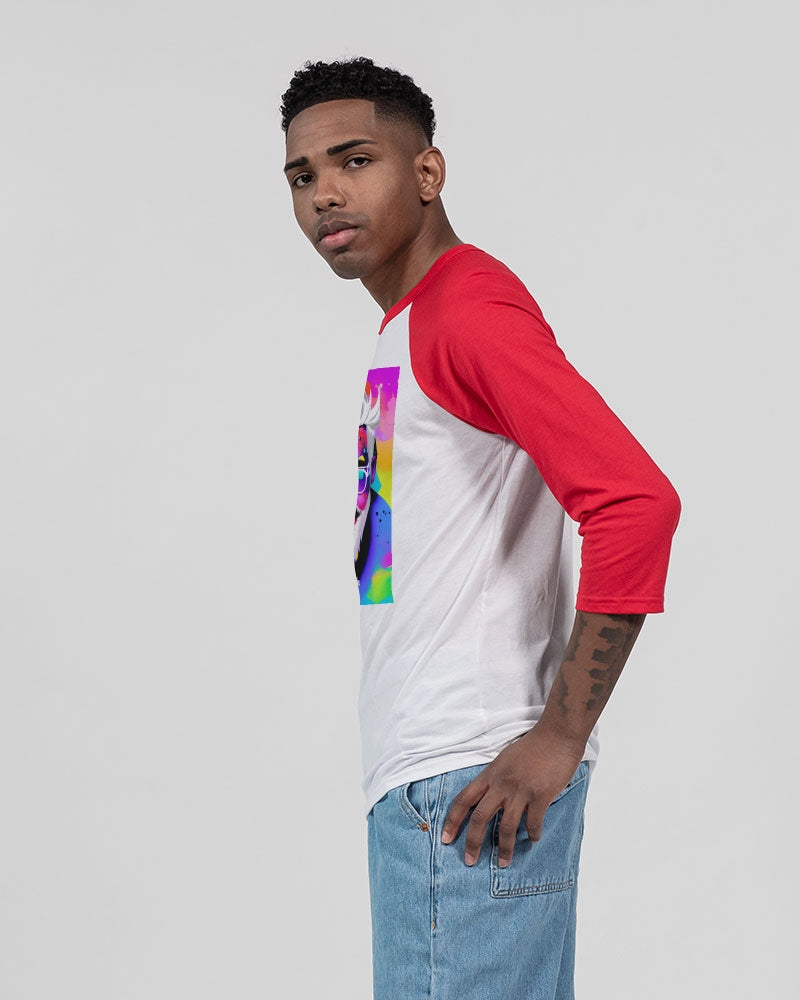 Nick Silver smile Unisex Three-Quarter Sleeve Baseball Tee | Bella + Canvas