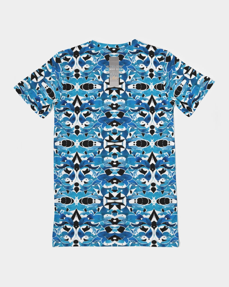 Blue Abstract pattern design Men's Everyday Pocket Tee